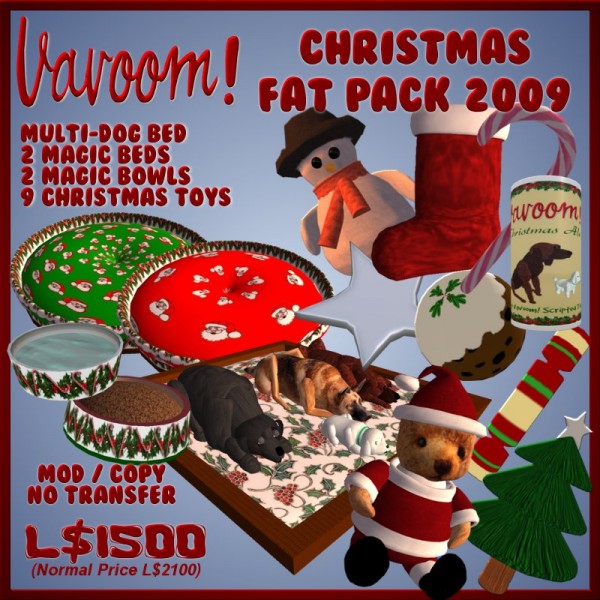 Christmas Fat Pack 2009 Vavoom! Accessories for VKC Dogs